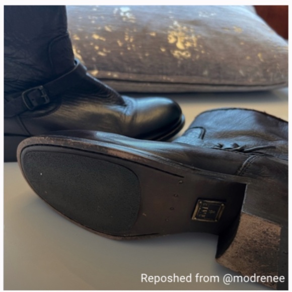 Frye Lynn Leather Booties size 7.5 dark brown - Picture 8 of 10